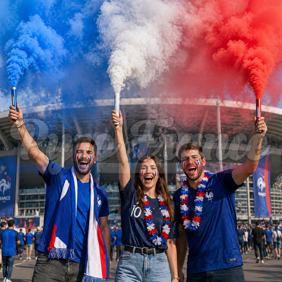 Pack Fumigènes Bleu Blanc Rouge