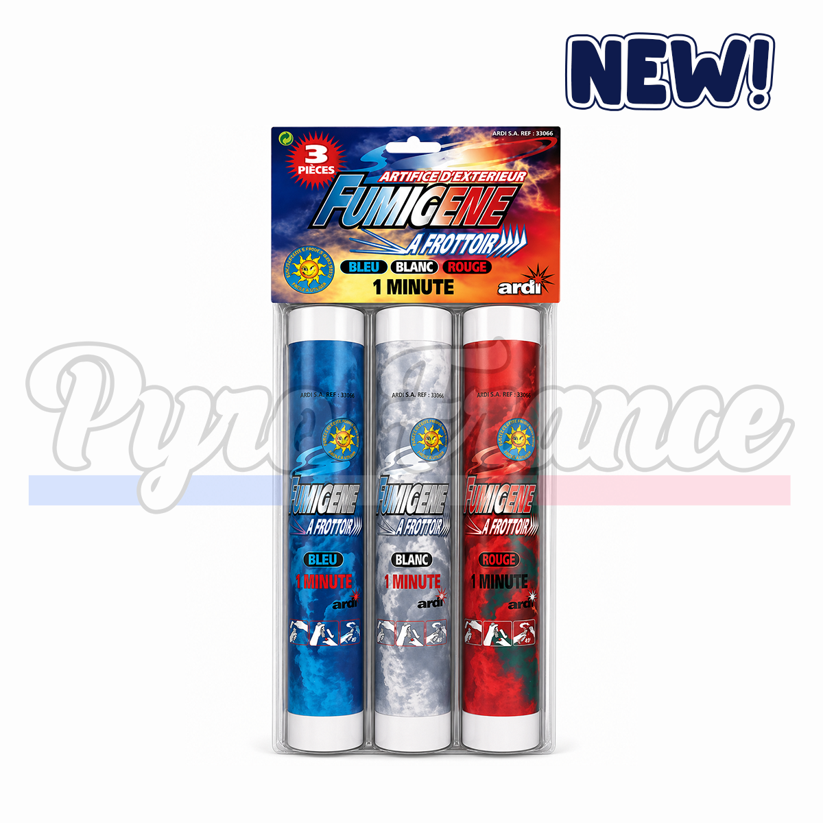 Pack Fumigènes Bleu Blanc Rouge